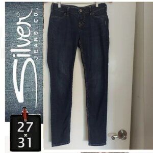 Silver Suki jeggings, 27 x 31, dark denim